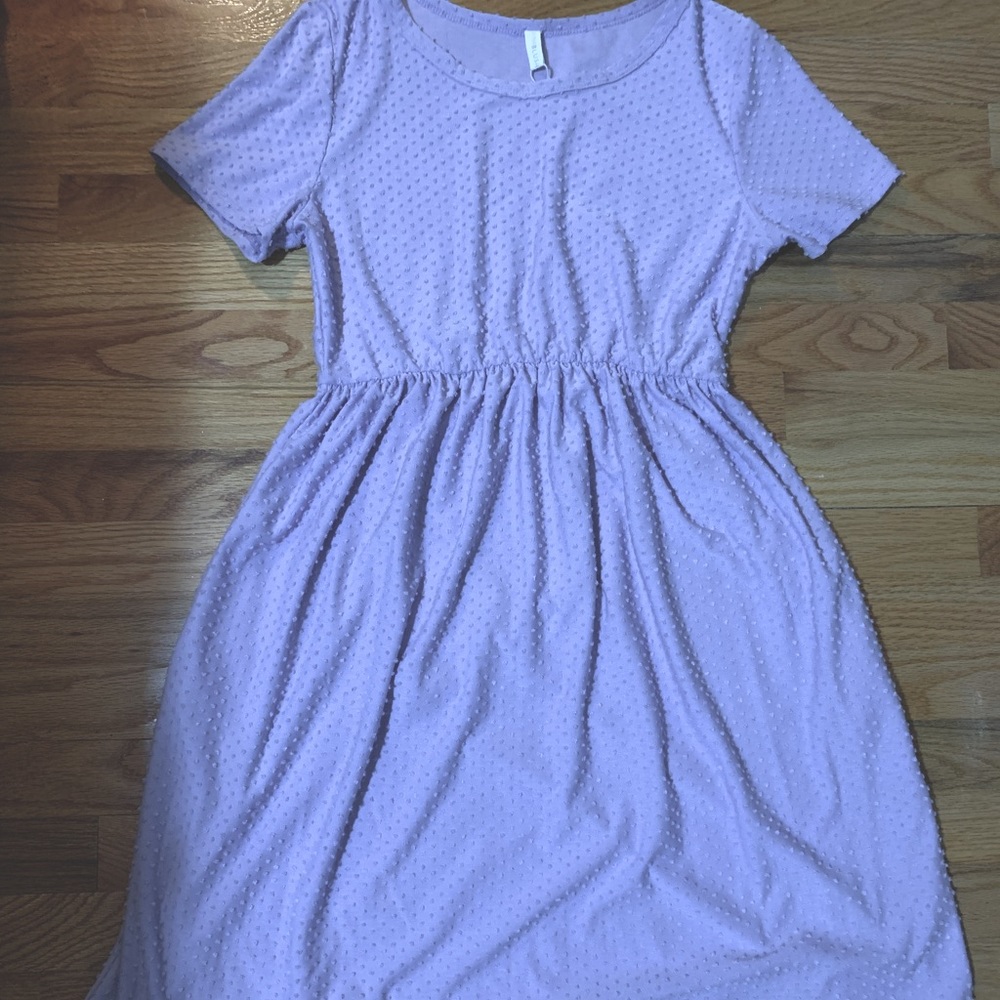 Pinkblush Swiss Dot Maternity Dress in Lavender